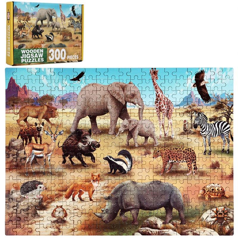 Wooden Jigsaw Puzzles for Kids Early Learning Educational Dinosaur Animal Toy