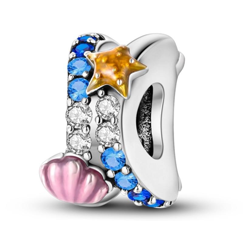 Original Charms Platacopper Luminous Halobios Charm Turtles Mermaids Starfish Bead Fit 3Mm Bracelet Diy For Women Jewelry