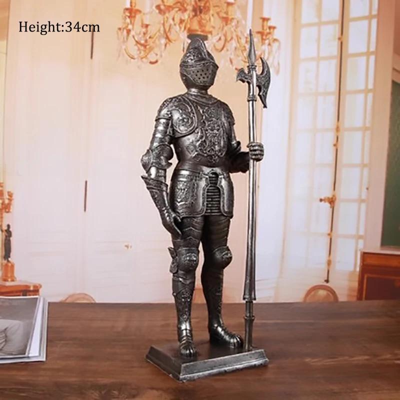 Medieval Warrior Armor Models Ancient Roman Knight Ornament,European Vintage Art Armor Warrior Home Room Decor Office Decoration