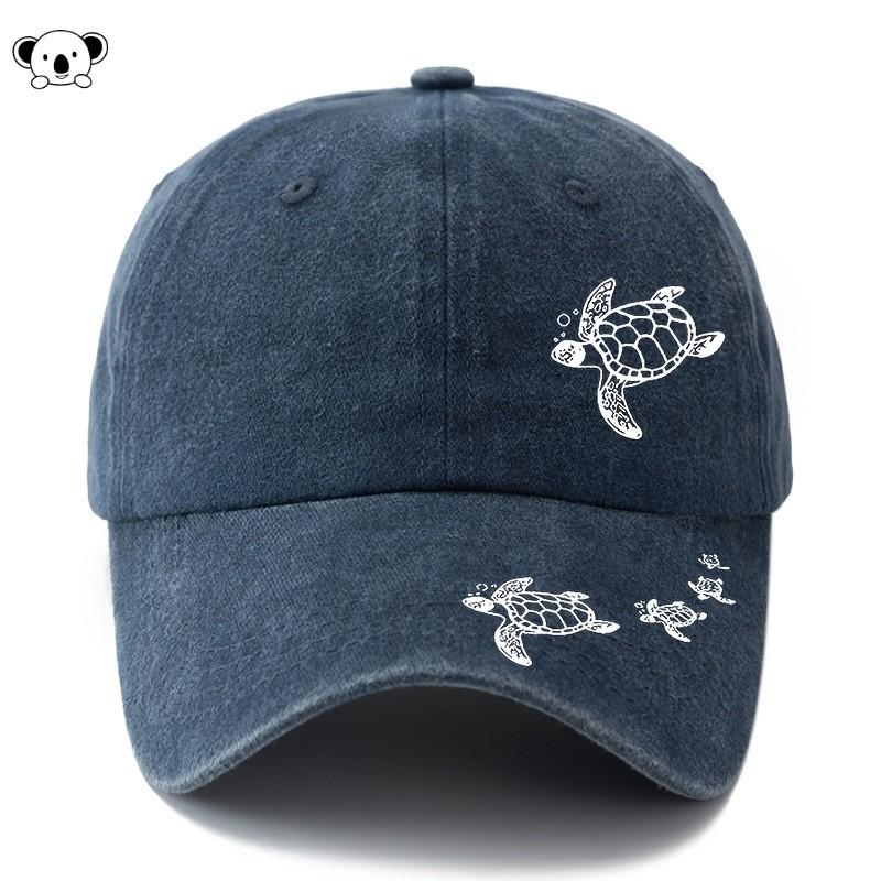 Unisex Tortoise Print Cotton-Linen Baseball Cap Casual Wear