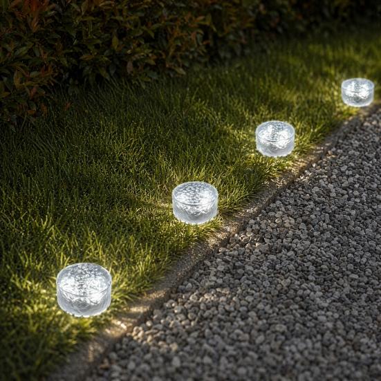 Yousheng Solar Deck Light, Outdoor Solar Step Light, Waterproof LED Solar Light for Outdoor Stairs Garden Patio Yard