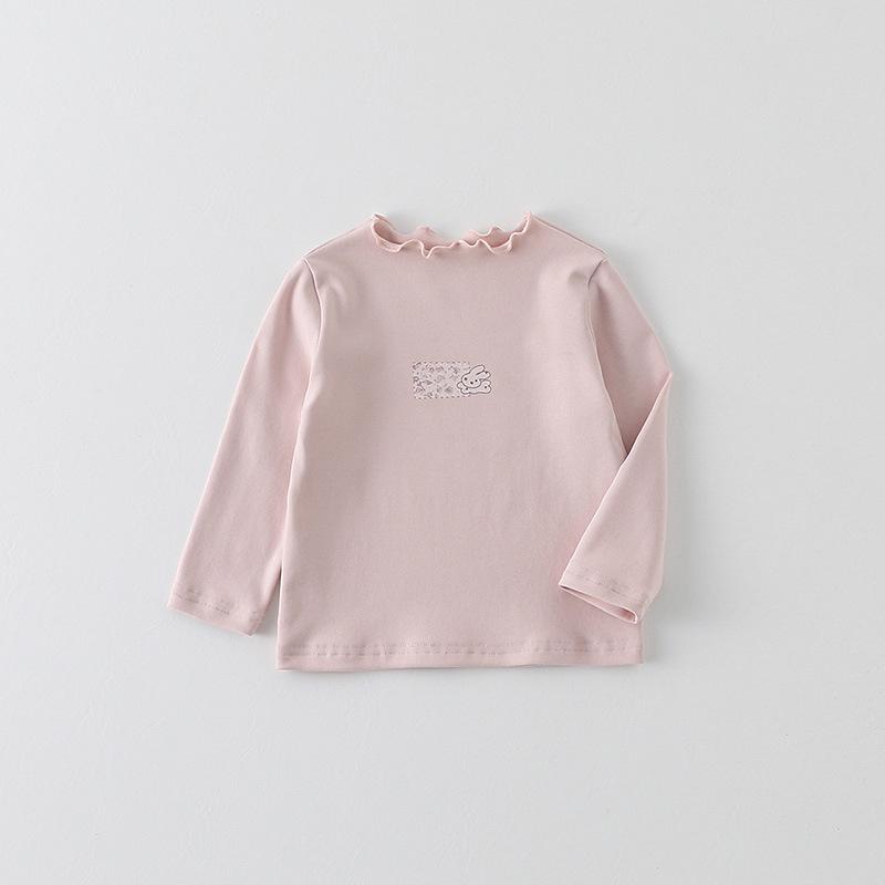 2026 Spring Korean-Style Long-Sleeve Printed Top for Baby Girls - Infants & Toddlers