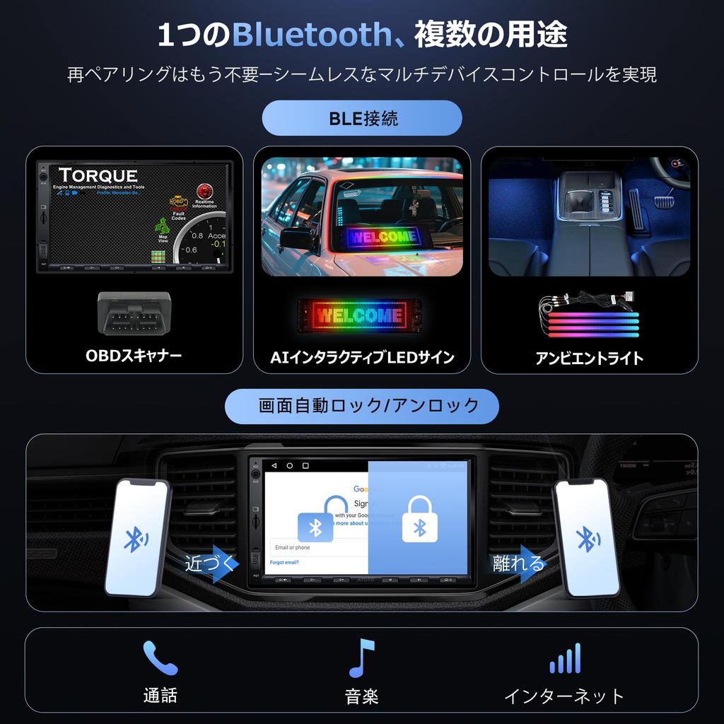 ATOTOZONE A5 Android 2DIN Display Car Navigation Wireless CarPlay Android Tethering DSP Mirror HD AI OTA Technical Approval Certified Audio, 7-inch