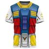 Mobile Suit Gundam Suit 3D Printed T-Shirt Summer Casual Anime Cosplay Tee Adult and Children's Sportswear Streetwear