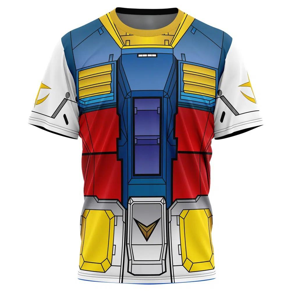 Mobile Suit Gundam Suit 3D Printed T-Shirt Summer Casual Anime Cosplay Tee Adult and Children's Sportswear Streetwear