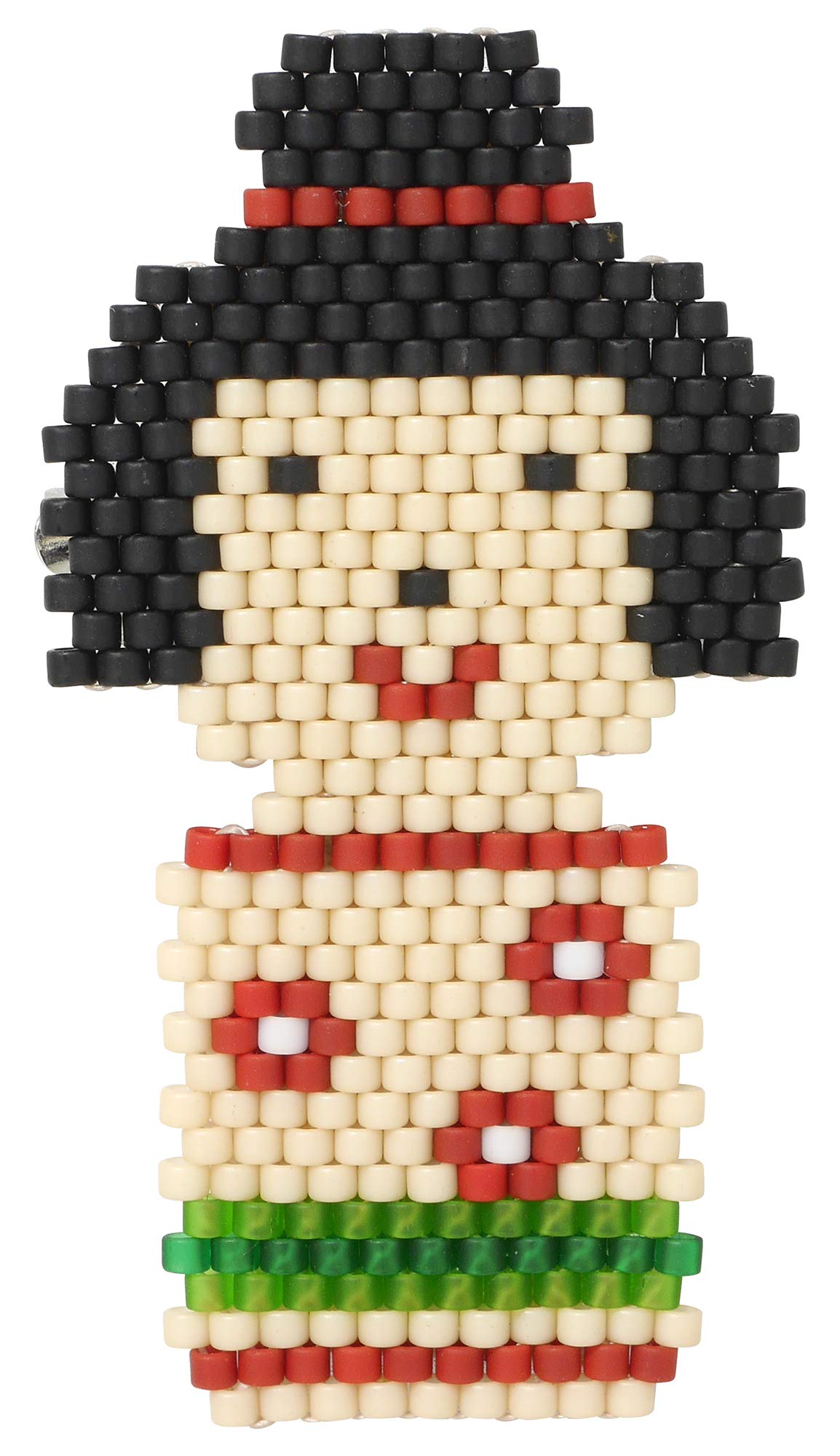 

TOHO Beaded Brooch JAPAN DESIGN Japan Design Brooch x 13 Kokeshi JDB Approx. 2.8cm 3.8cm