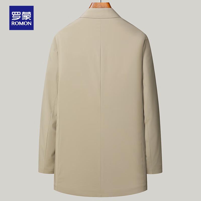 ROMON Men's Mid-Length Business Casual Trench Coat