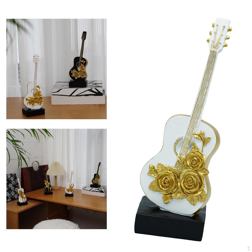 Violin Statue Decor Desk Decoration Ornament Abstract Art Figurine for Cafe Festival Bookcase