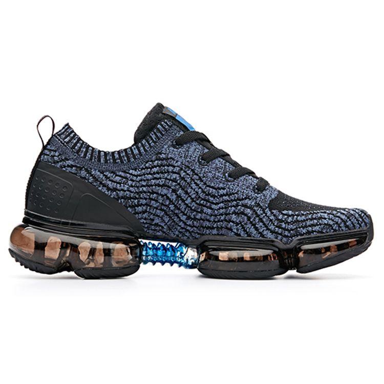 Anta Lightweight Breathable Comfortable Low-Top Running Shoes Men Sneakers Black Blue 91835507-3