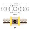 3/8” Fuel Line Fuel Pressure Barbed- Push Lock T-Fitting Adapter, 1/8-27 NPT Sensor Port, Stainless Steel