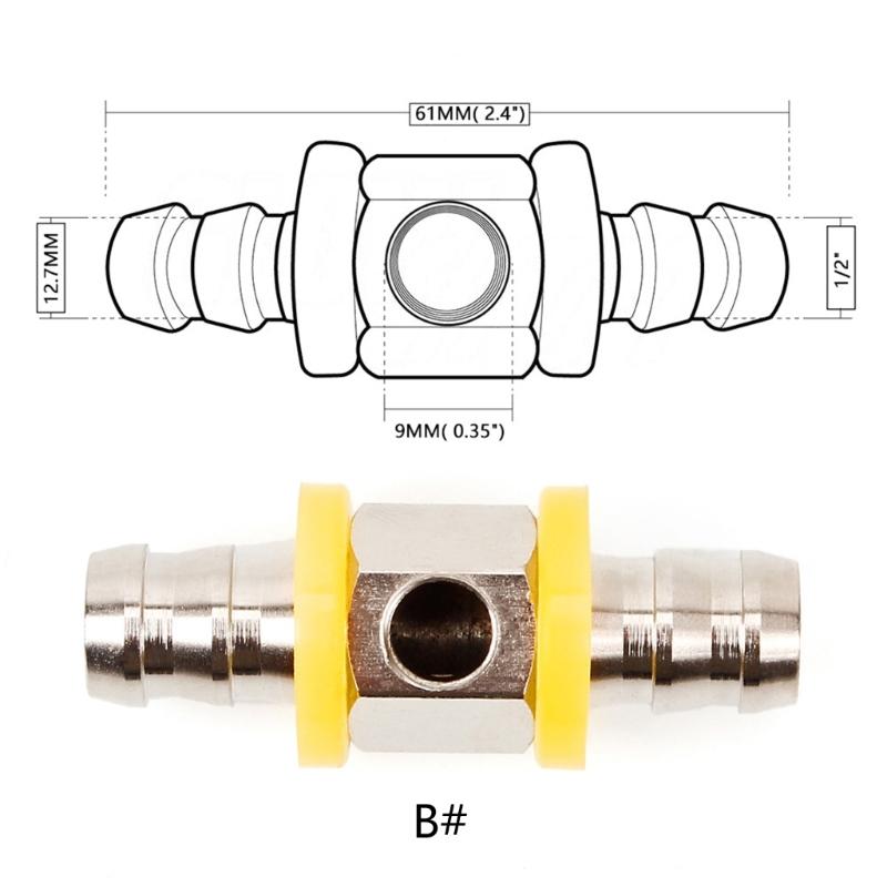 3/8” Fuel Line Fuel Pressure Barbed- Push Lock T-Fitting Adapter, 1/8-27 NPT Sensor Port, Stainless Steel