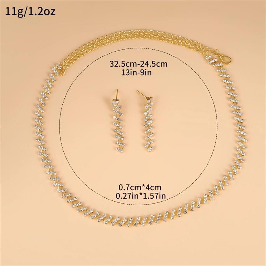 Super Luxury Claw Chain Necklace Earrings Set Dress Wedding Dress Versatile Accessories