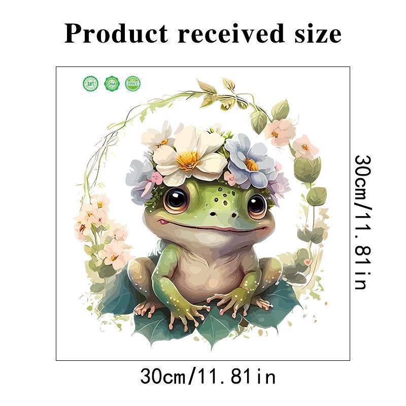 

Нарисованные от руки наклейки на стену в виде лягушки, водонепроницаемые наклейки для ванной комнаты, самоклеящиеся виниловые наклейки для туалета, детской комнаты, съемные настенные наклейки 30x30CM разноцветный