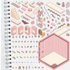 3PCS Pink Candy House Sticker Nostalgia Stacking Cafe Landscape Room Decompression Art Picture Department Y2K Fashion Stickers