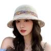 New color woven big eaves sunshade basin hat women's fashion small face versatile bucket hat casual bucket hat