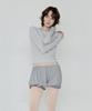 Debiweeo Sling Layered T-Shirt Devi-T0142-Melange Gray