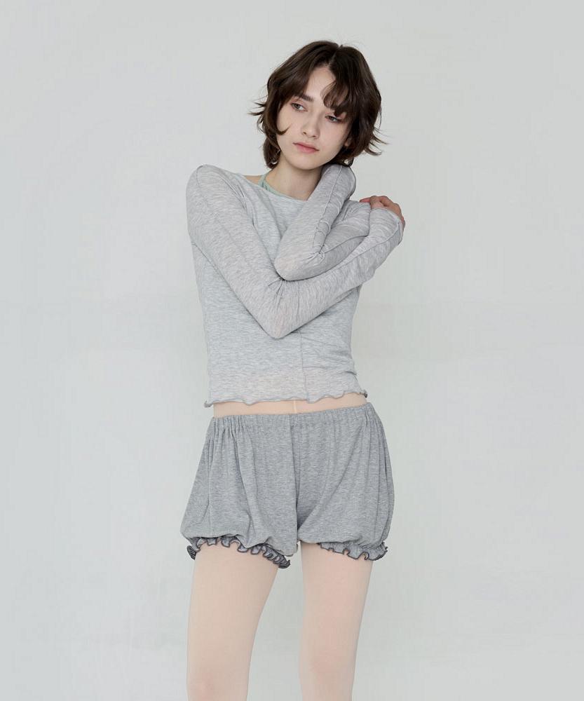 Debiweeo Sling Layered T-Shirt Devi-T0142-Melange Gray