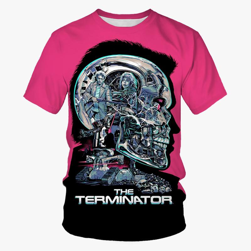 Classic Movie Terminator 3D Print Sports Quick-dry Breathable Men T-shirt Outdoor Street Harajuku Y2k Casual Short-sleeve Summer