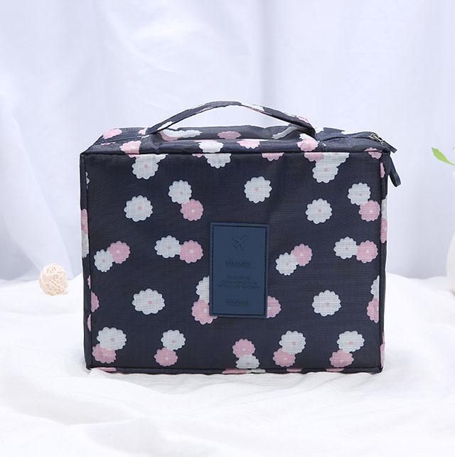 Multifunktionale Reise-Make-up-Tasche für Mädchen, wasserdichter, tragbarer Kosmetik-Organizer mit mehreren Fächern für Damen