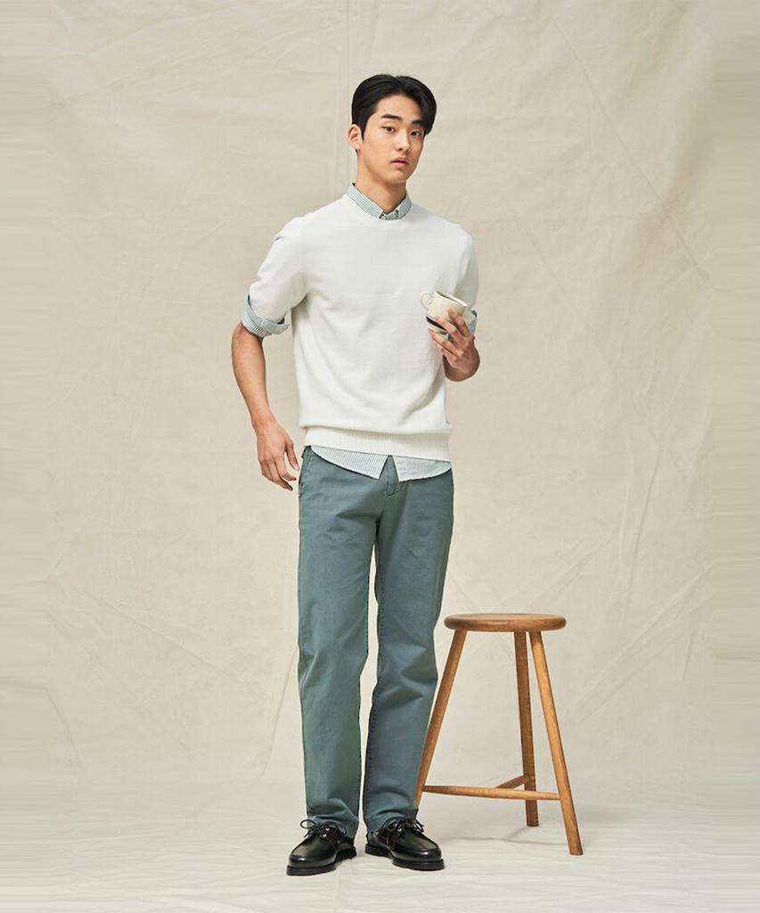 Binpolmen Garment Dyed Regular Pants Green (Bc5221C12M)