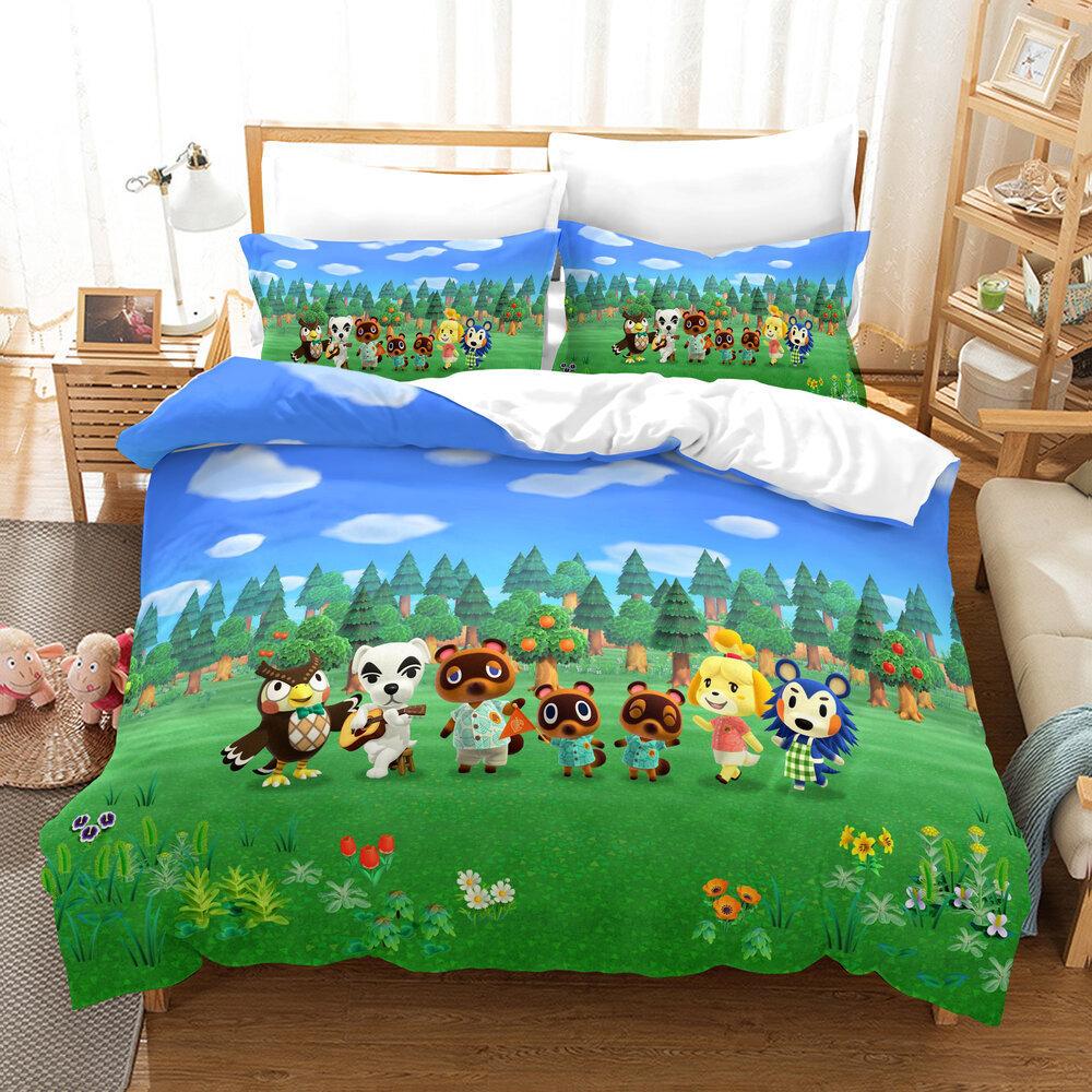 Movie Game Three-Piece Quilt Cover Printing 3D Digital Thickening Kit