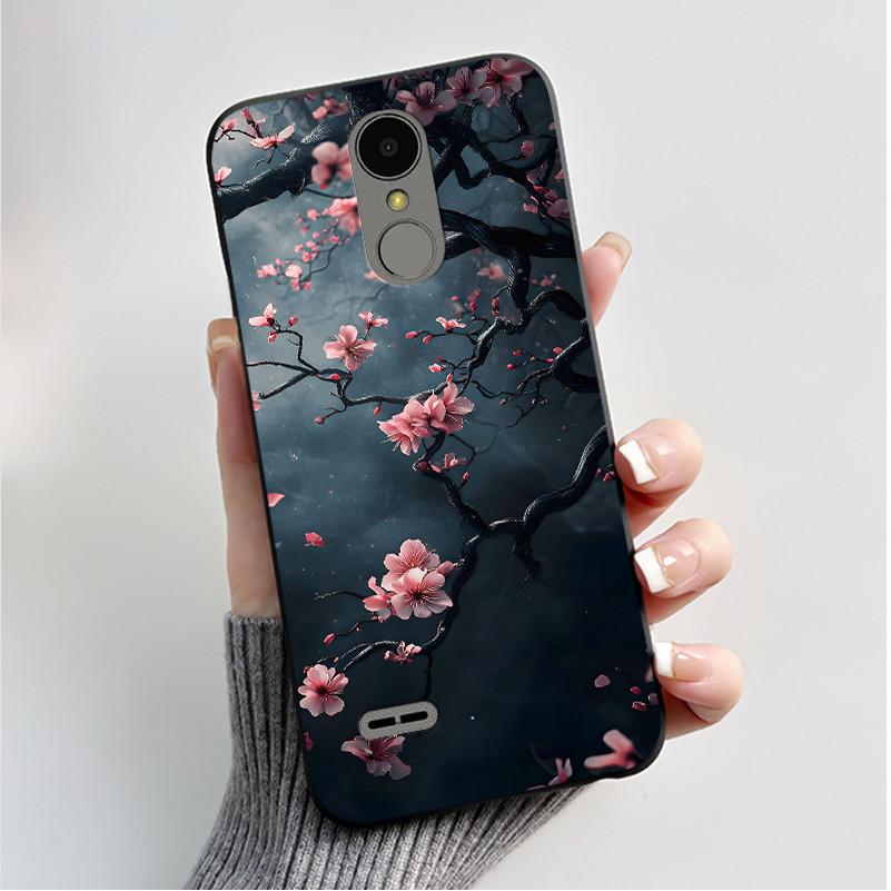 

For LG K4 2017 X230 K8 2017 X300 Case Luxury Fashion Butterfly Flower Painted Phone Casing Black Jelly Silicone Soft Back Cover LG K8 (2017)