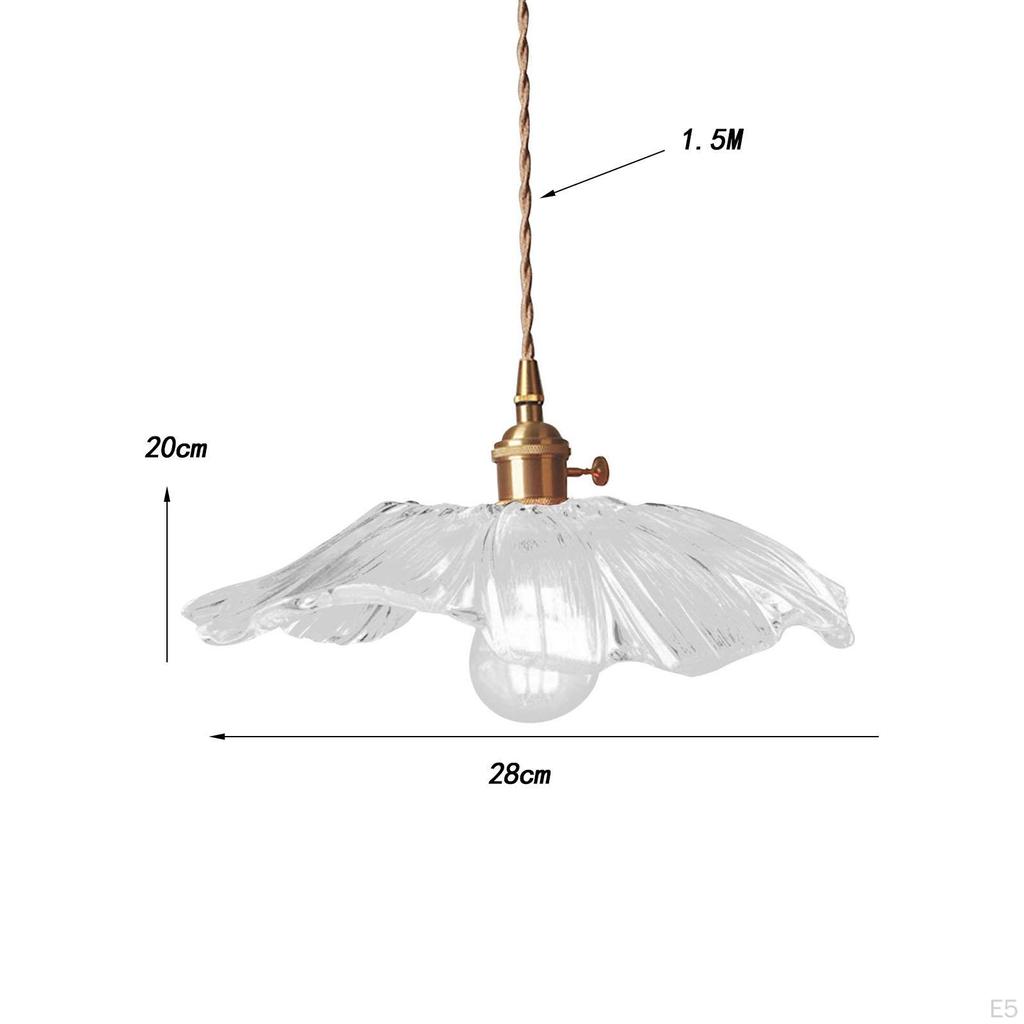 Contemporary Floral Pendant Light with Glass Shade for Home Decor
