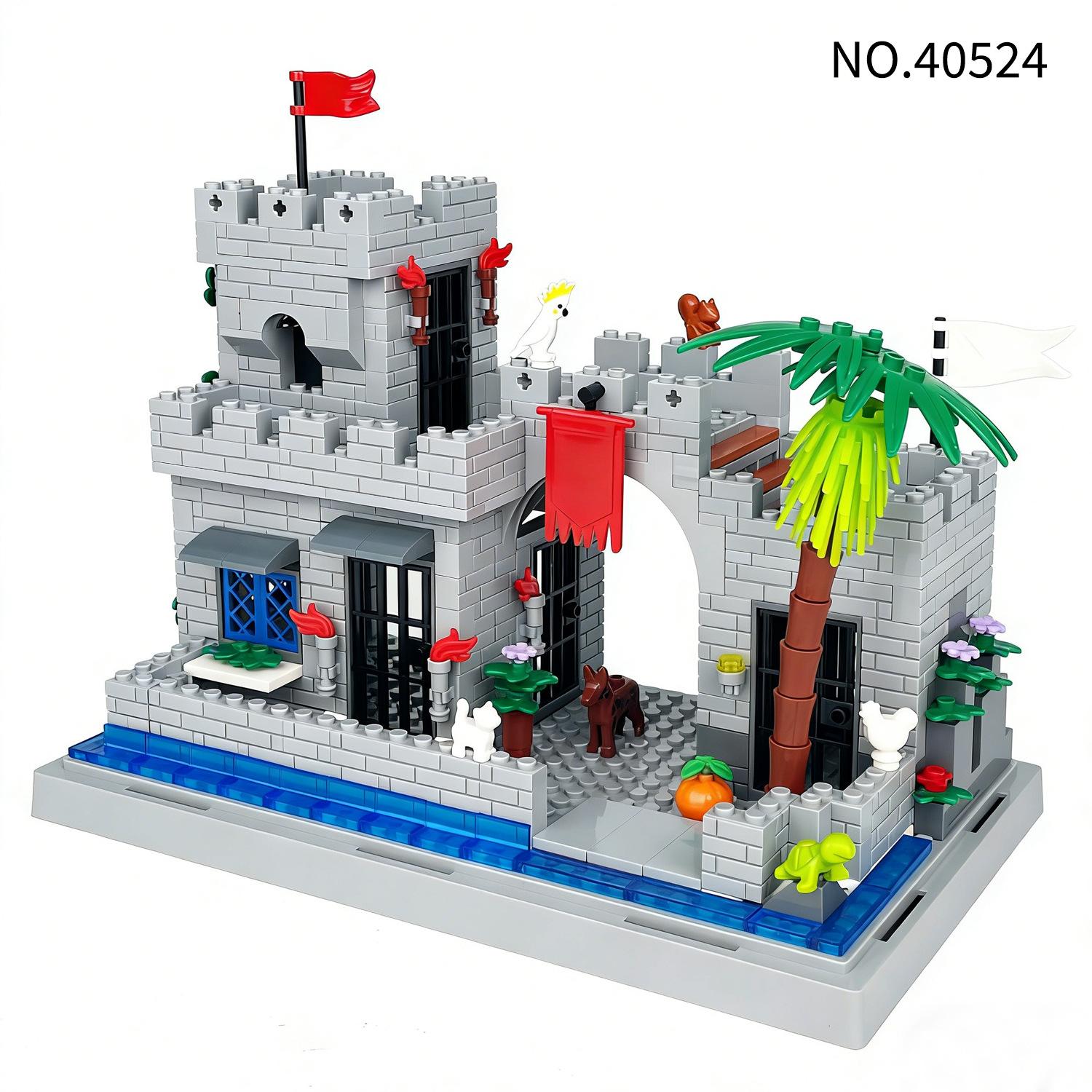 Medieval Era Series Royal Navy Guardian Dock Scene Building  Blocks Toys