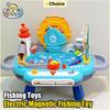 Children's Large Electric Magnetic Fishing Toy Rotating Musical  Parent-child Interaction Game Toys for Kids Children's Gifts