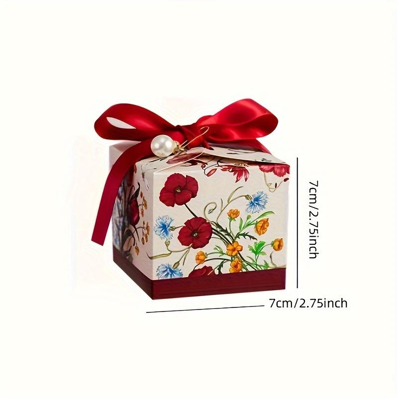 24/12pcs, Deluxe Flower Candy Box, Wedding Candy Box, 2.75x2.75in, Chocolate, Engagement, Party, Party, Christmas Halloween