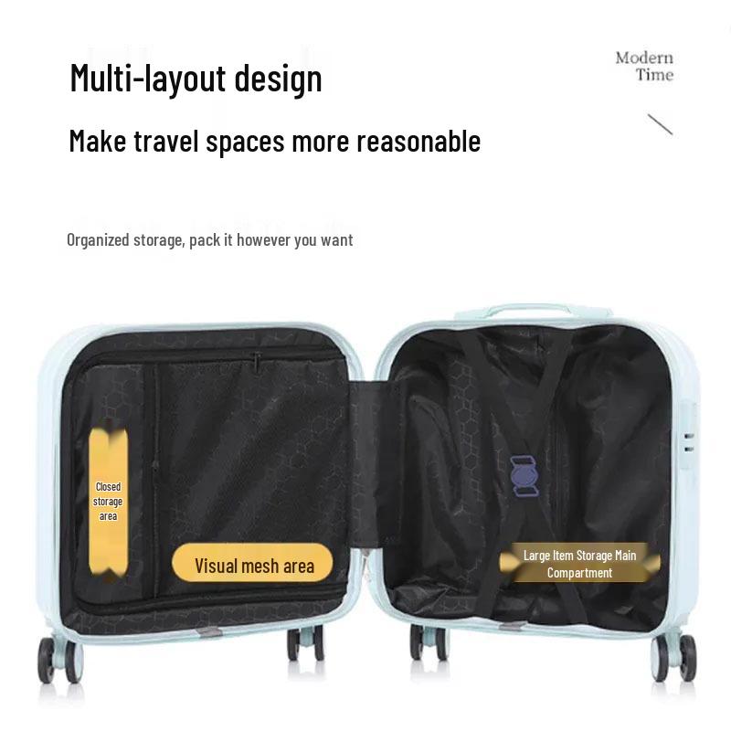 Children's Cartoon Carry-on Suitcase for Boys & Girls, Small Trolley with Password Lock