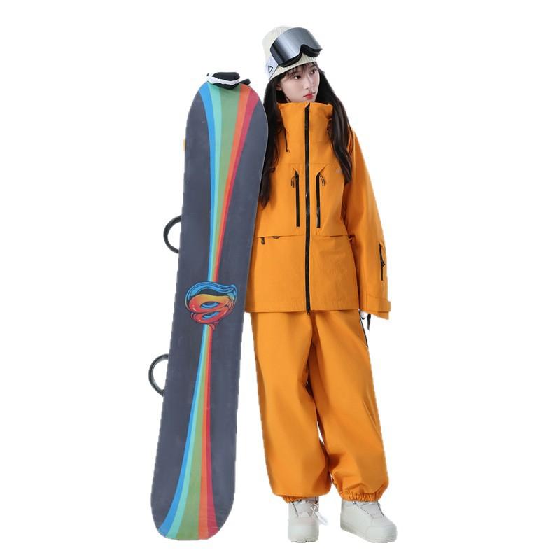 Ski Suit for Women and Men Outdoor Winter Warm Snowboard Suit Waterproof Windproof Skiing Jackets and Pants Set Unisex Breathable Insulated Snow Suit