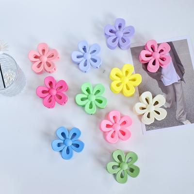 Frosted Hollow Flower Clip Acrylic Seamless Spray Paint Hair Claw Back Head Shark Clip