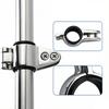 Marine Hardware Clamp for Boat Bimini Top Support, Stainless Steel Screw Lock Fitting with Protective Liner Sleeve