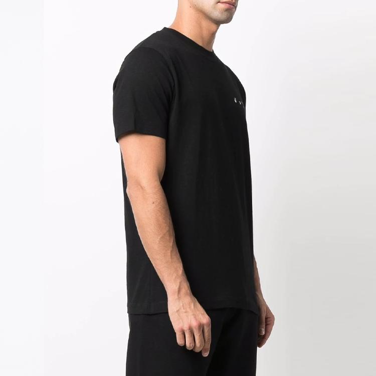 OFF WHITE Drowning Man Logo Caravaggio Saint Jerome Writing Print T Shirt OMAA027C99JER0051001