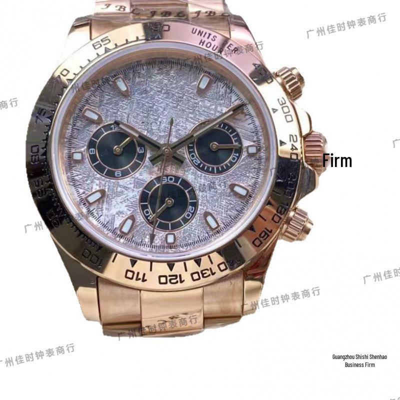 Reloj Mecánico Automático Laodijia Serie Daytona 40mm Oro Rosa para Hombre Panda