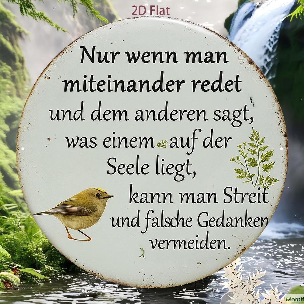 Bird Motivational Aluminum Metal Sign Vintage Inspirational Wall Decor Plaque for Office 20x20cm(8x8inch)