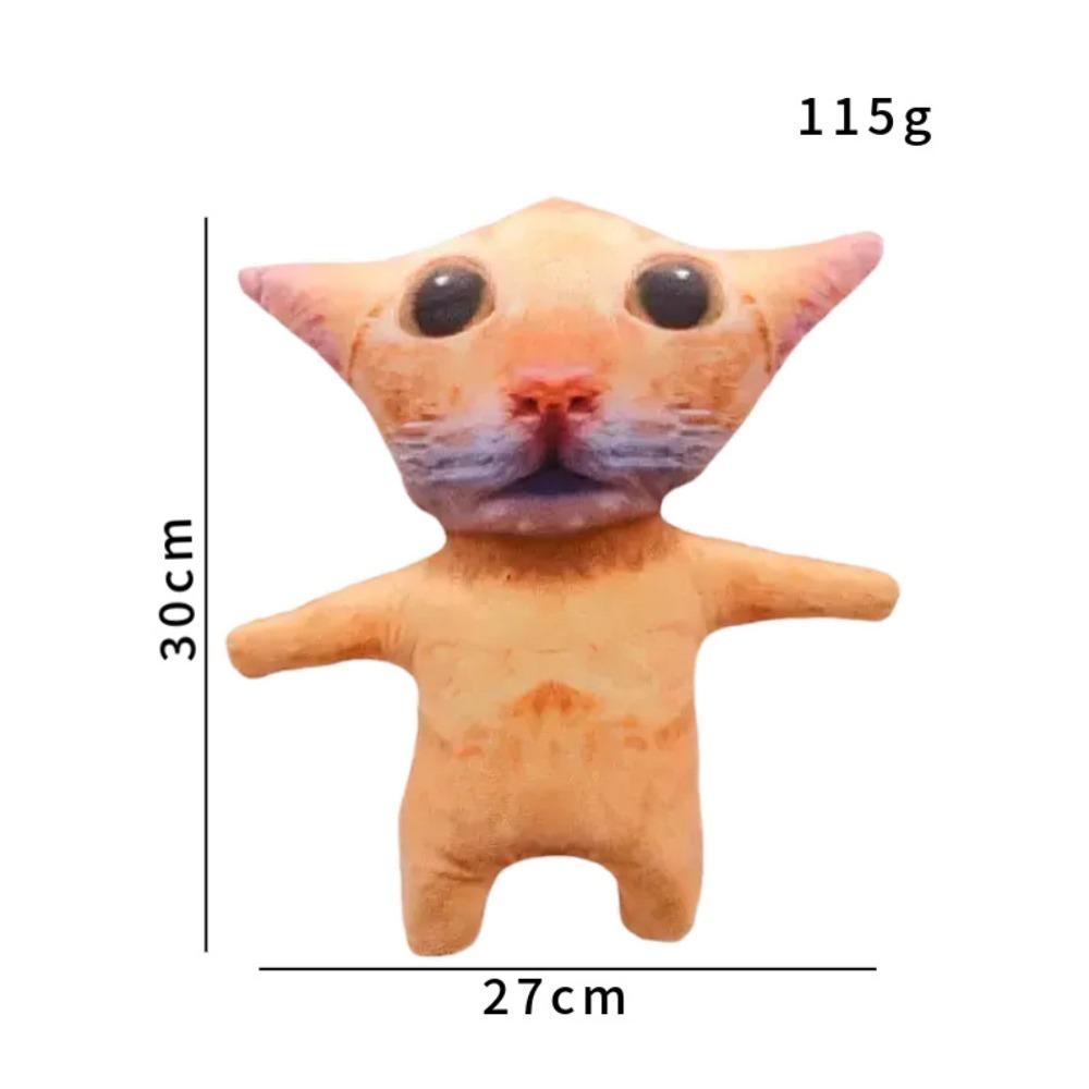 Cartoon Yellow Cat Plush Toys Home Decor Stuffed Cat Doll Creative Cat Pillow Doll Room Decoration