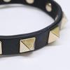 Valentino Garavani Rock Studs Leather Bracelet Black / goldUsed