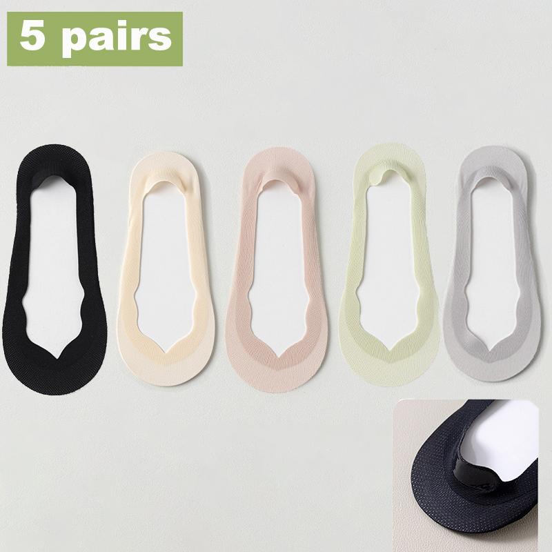 

Женские носки для девушек и женщин, весенне-летние, тонкие, из ледяного шелка, нескользящие, не сползающие, влагоотводящие, бесшовные, дышащие, невидимые носки EU36-39