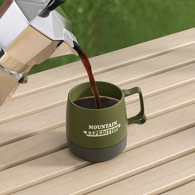 Camping Cup Non-Slip Grip Large Capacity With Lid Outdoor Camping Mugs Coffee Cups For Travel Hiking Backpacking Fishing