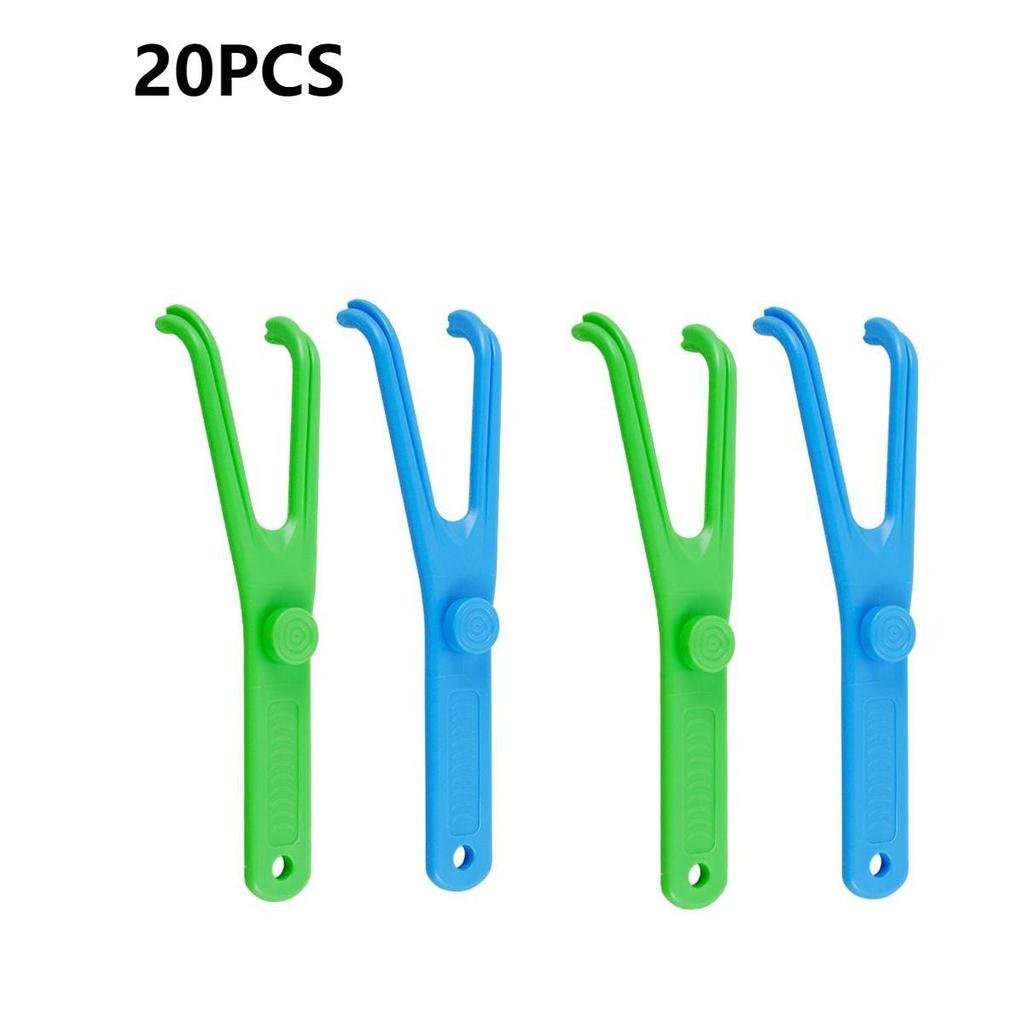 10/20Pcs Dental Floss Holder Y Shape Plastic Dental Floss Rack Reusable Pick Holder Teeth Clean Care Tool Without Dental Floss