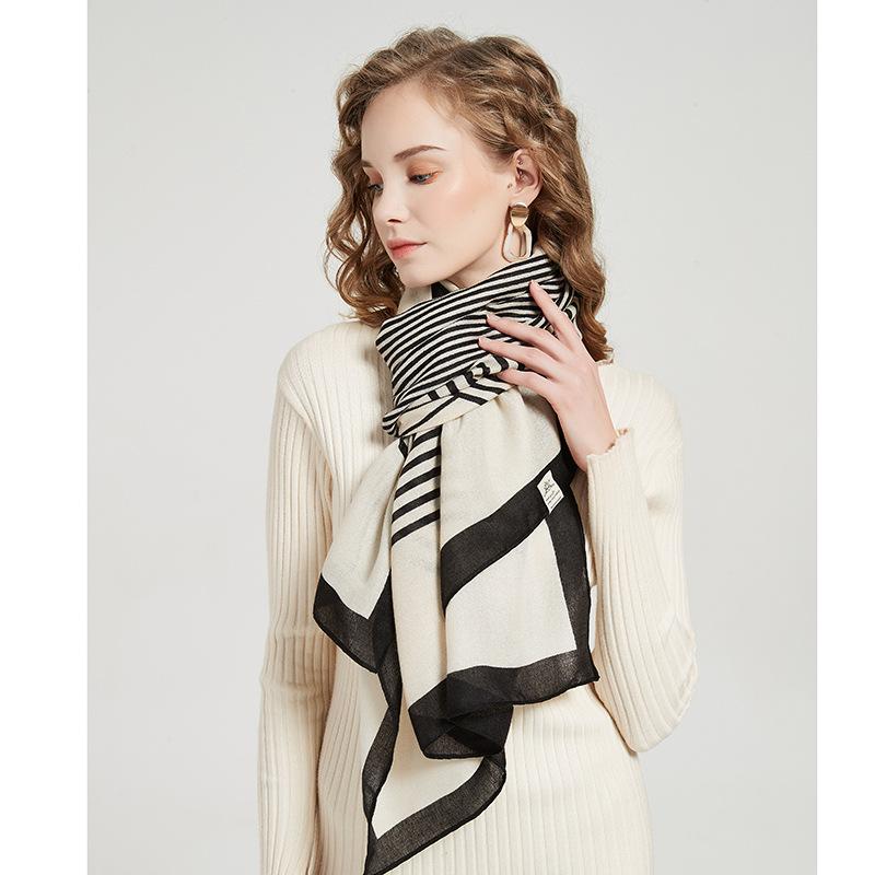 Toamnă Nouă Eșarfă Bumbac In Eșarfă Mătase Retro Elegantă Eșarfă Lungă În Dunge Şal Mare