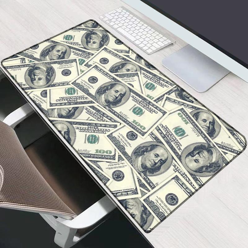 Gaming Laptop Dollar Druck Schreibtischunterlage Handgelenkauflage Maus PC Zubehör Tischunterlagen Schreibtischmatte Gamer Schrank Tastenkappen Mauspads