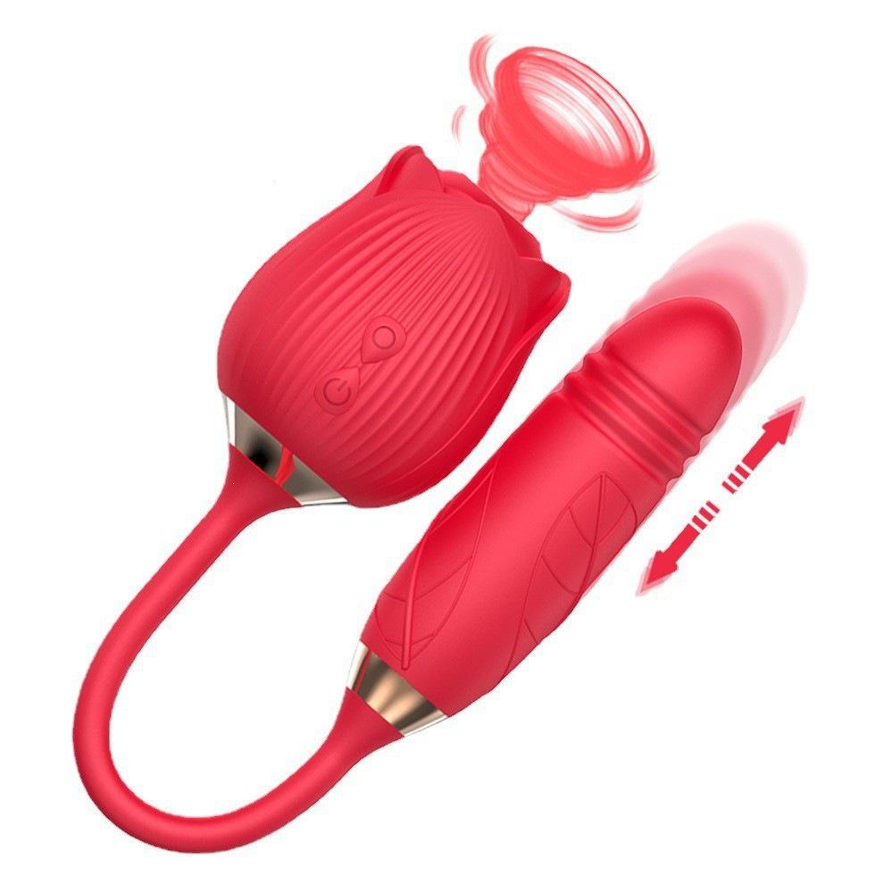 Dual-Head Vibrator with Retractable Clitoral Stimulator