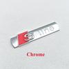 3D Metal Sline Logo S Line Emblem Car Fender Side Badge For  Audi A1 A2 A3 A4 A5 A6 A7 A8 TT S3 S4 S5 S6 S7 Q2 Q3 Q5 Q7 Q8 RS3 R8