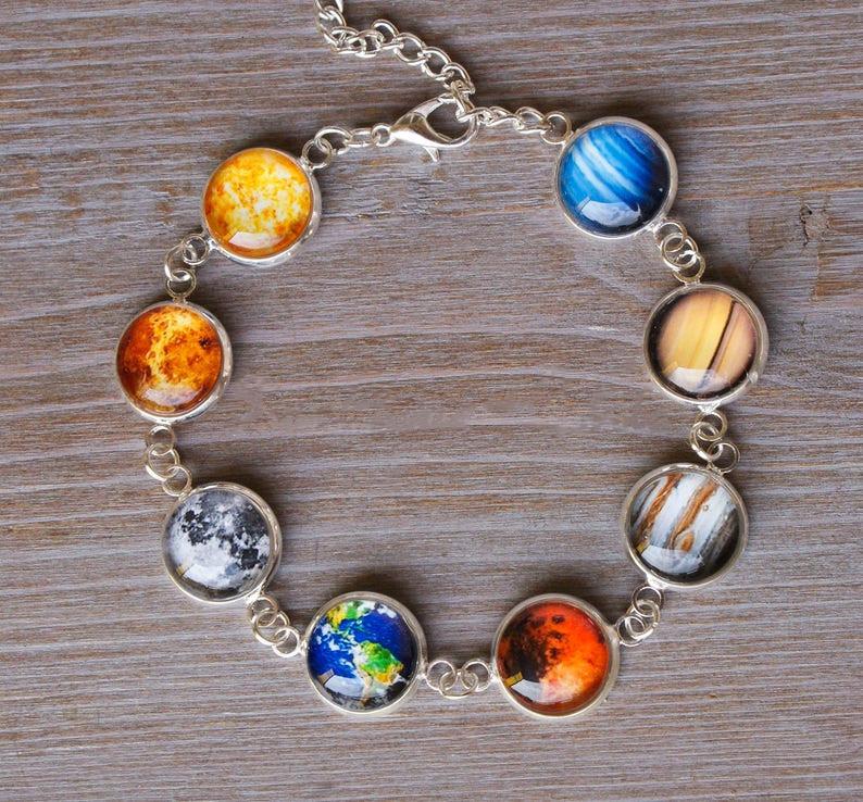 Space Planet Bracelets Alloy Electroplated Jewelry For Men And Women