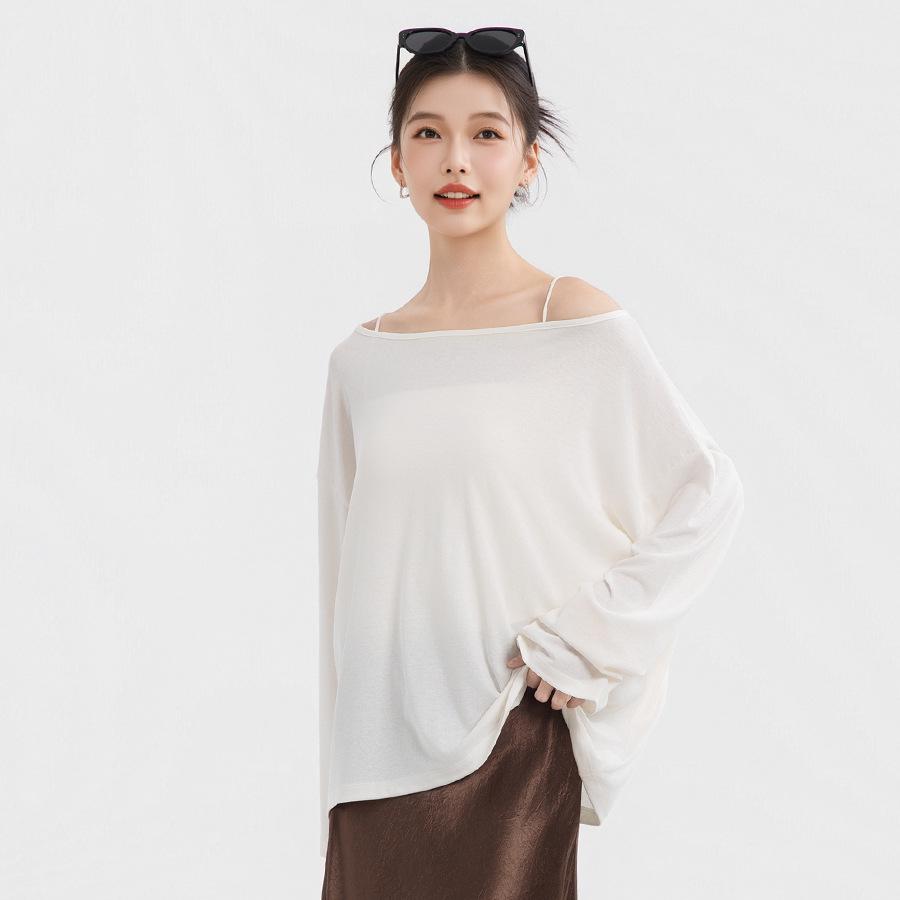 

Women s Summer Loose Fit Linen Shirt - Breathable, Simple, Sun Protection Shawl Design One Size (80-145 jin)