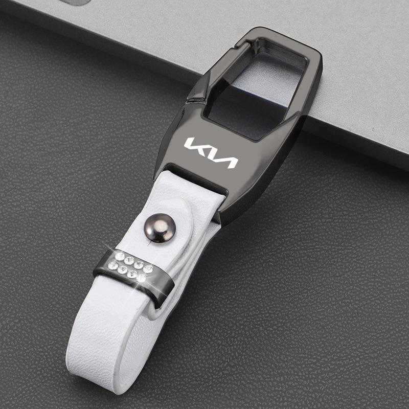 2026 Het Bilklistermärke Bil Metall Läder Nyckelring Zinklegering Nyckelring Tillbehör För KIA Sportage Ceed Sorento Cerato Optima Picant