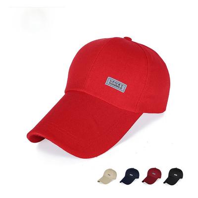 Frühling und Sommer Baseballkappe mit verlängertem Schirm, Sonnenblende, Outdoor SPORT reflektierendes Etikett, Sonnenschutz Canvas-Hut für Herren und Damen